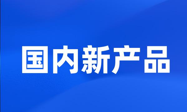 国内新产品