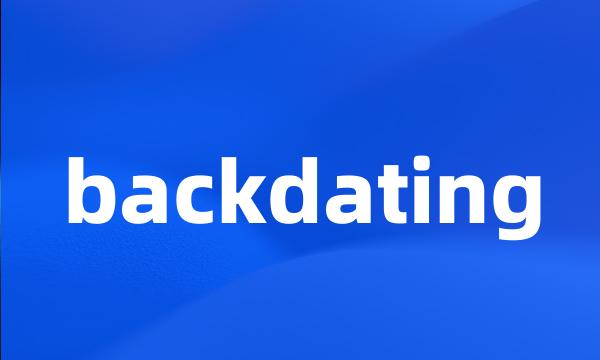 backdating