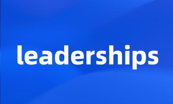 leaderships