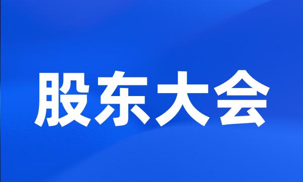 股东大会