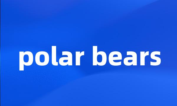 polar bears