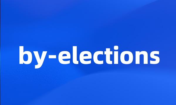 by-elections