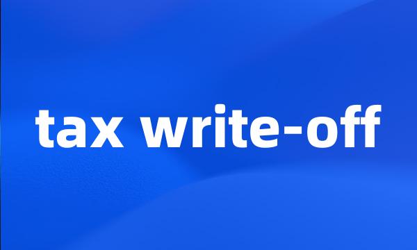 tax write-off