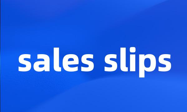 sales slips