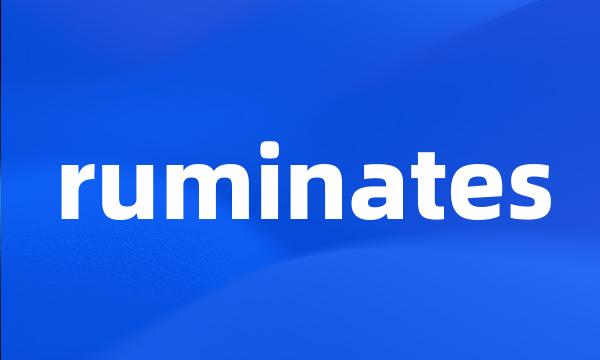 ruminates