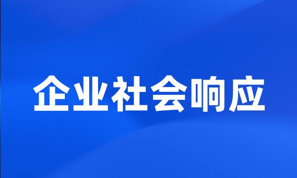 企业社会响应