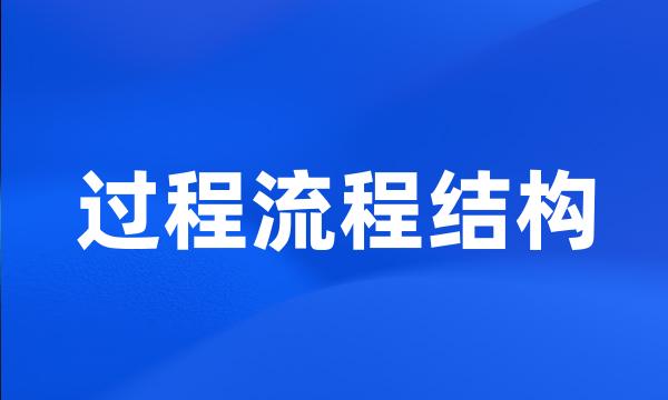 过程流程结构