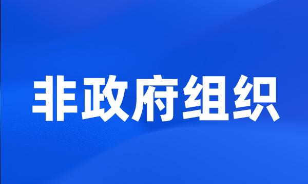 非政府组织