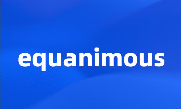 equanimous