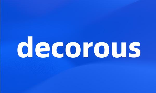 decorous