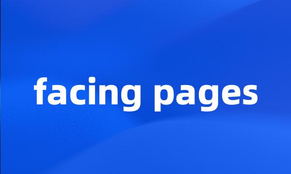 facing pages