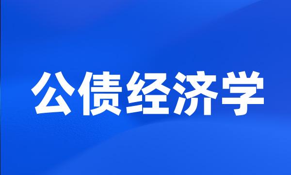 公债经济学