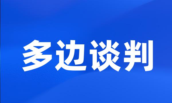 多边谈判