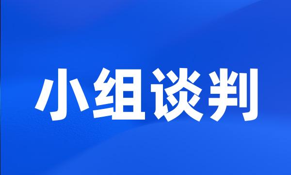 小组谈判