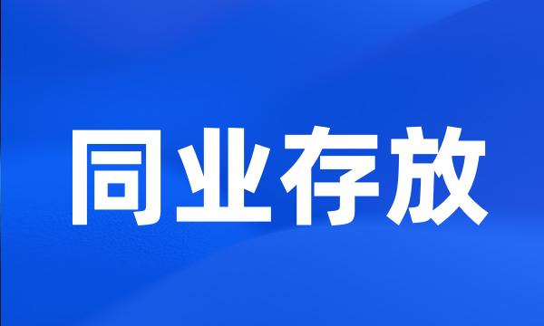 同业存放