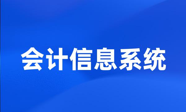 会计信息系统