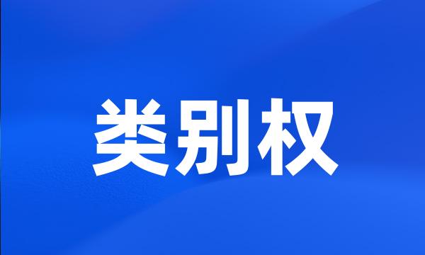 类别权