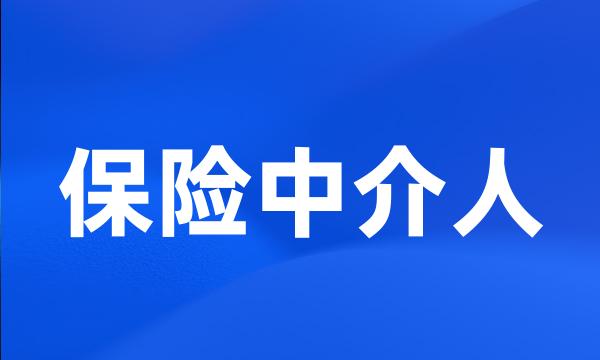 保险中介人