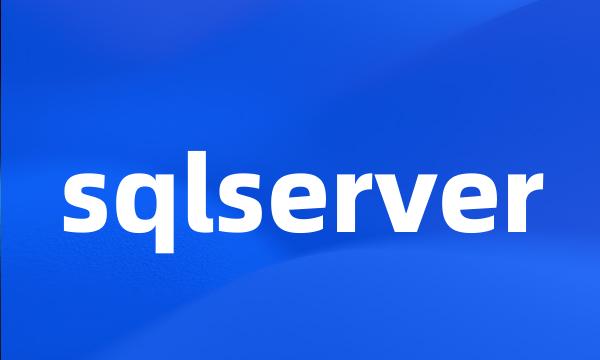 sqlserver