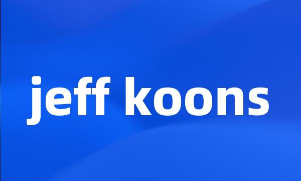 jeff koons