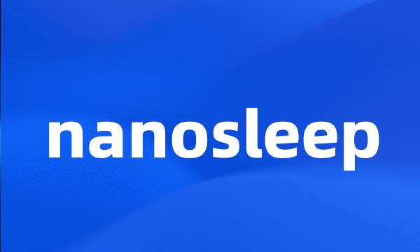 nanosleep