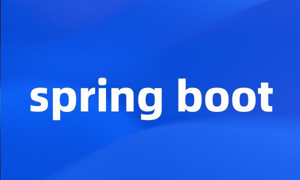 spring boot