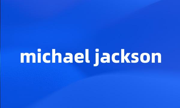 michael jackson