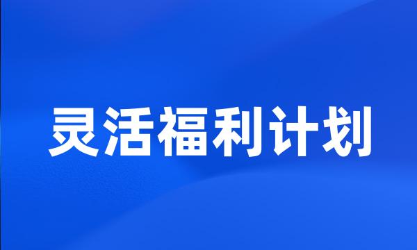 灵活福利计划