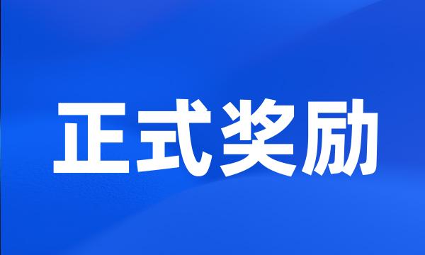 正式奖励