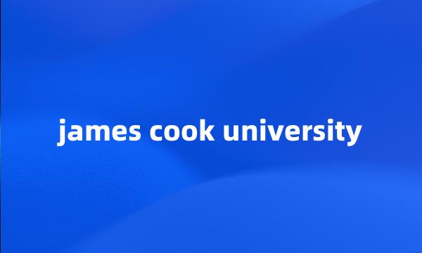 james cook university