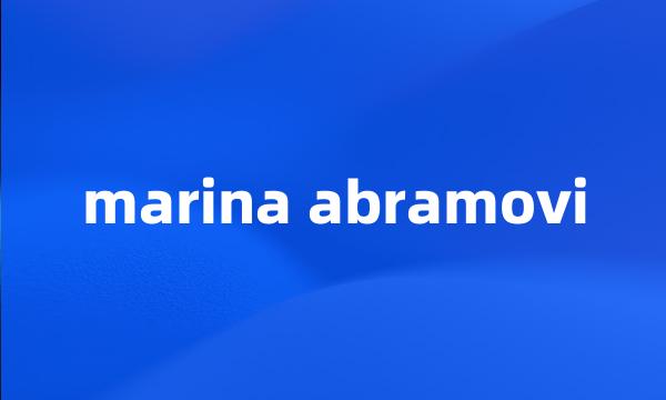 marina abramovi