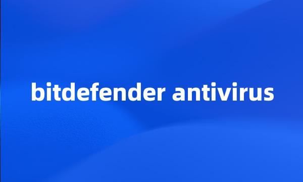 bitdefender antivirus