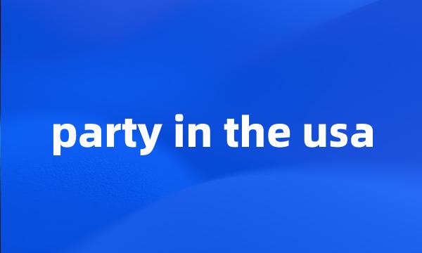 party in the usa