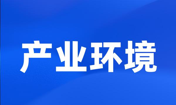 产业环境