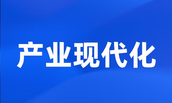 产业现代化