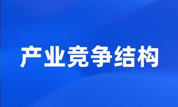 产业竞争结构