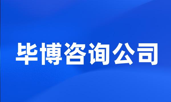 毕博咨询公司