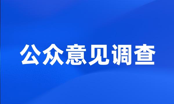 公众意见调查