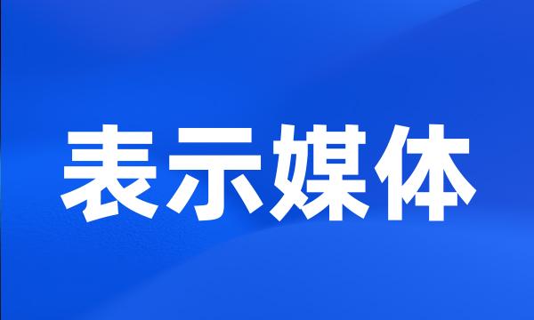 表示媒体