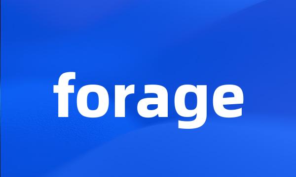 forage