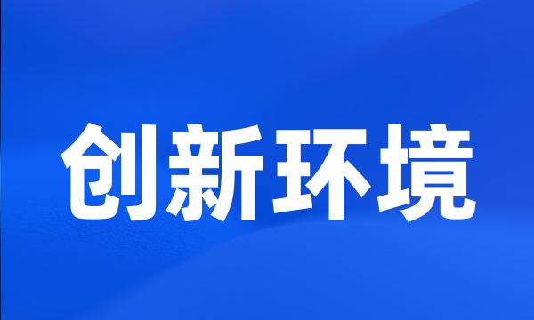 创新环境