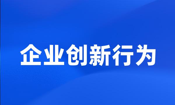 企业创新行为