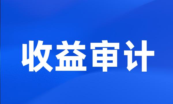 收益审计