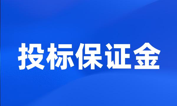 投标保证金