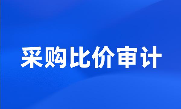 采购比价审计