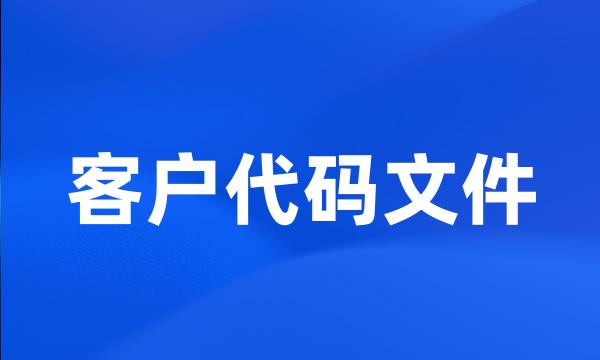 客户代码文件