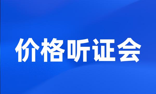 价格听证会