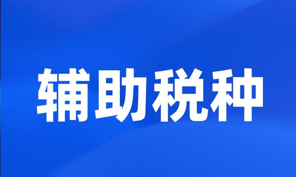 辅助税种