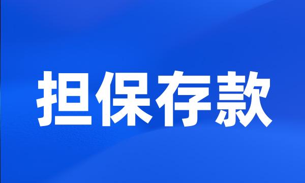 担保存款