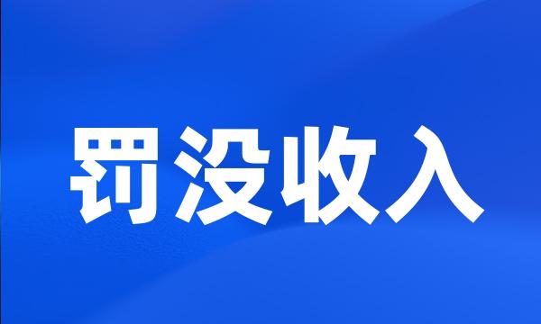 罚没收入